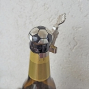 Fussball Zinndeckel für Bierflaschen Schwarz-Weiss